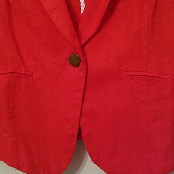 Buy 1 Get 1 FREE🌸 Bright Red Blazer Three Quarter Sleeve🌸 - Picture 4 of 6